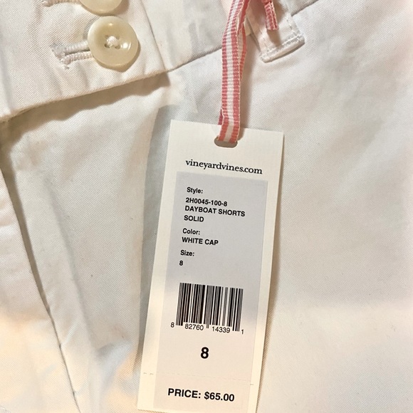 Vineyard Vines Dayboat Shorts NWT White size 8, 3 1/2” Inseam. - Picture 5 of 8